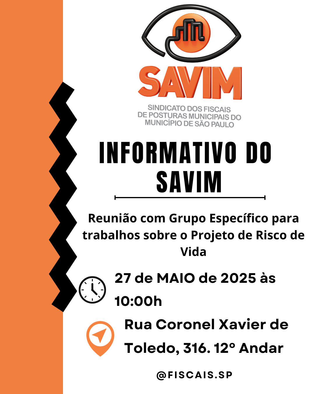 Nova reunião com o Grupo do Risco de Vida