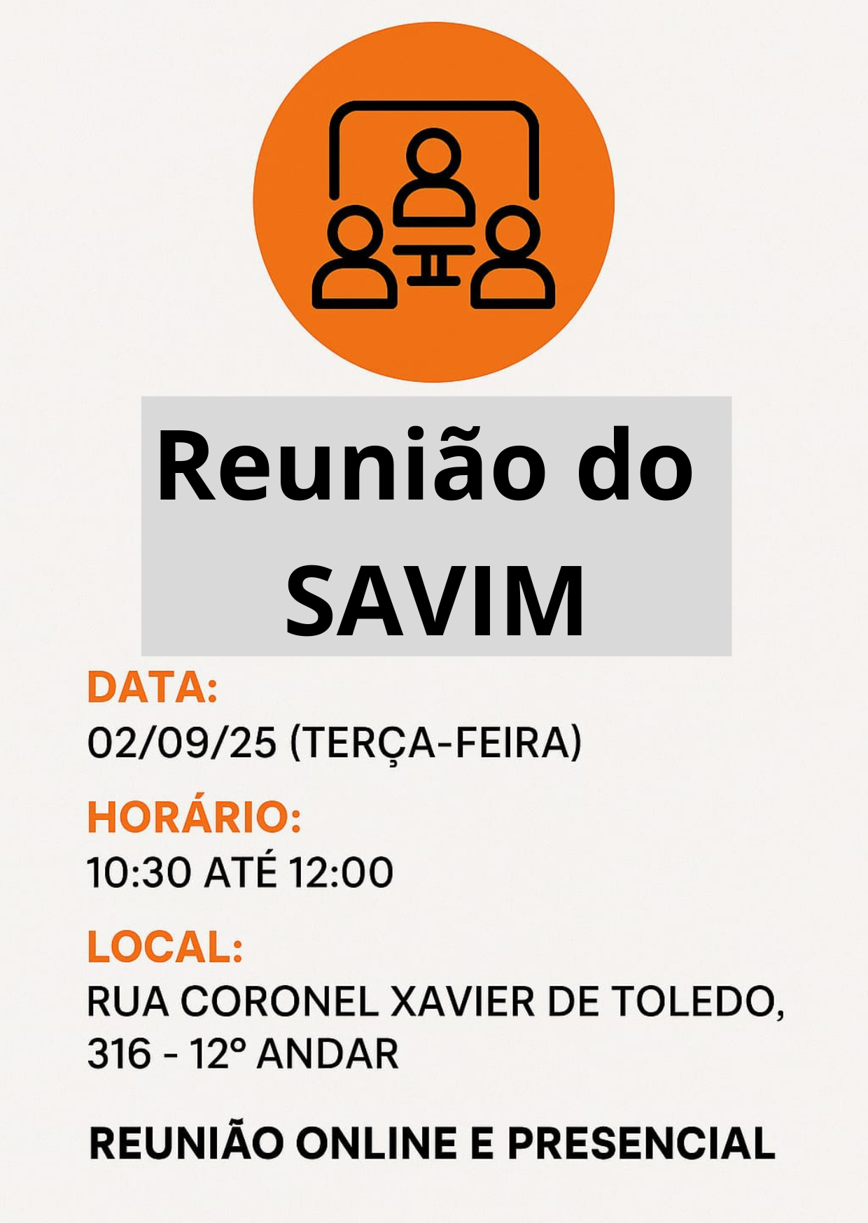 Reunião do SAVIM