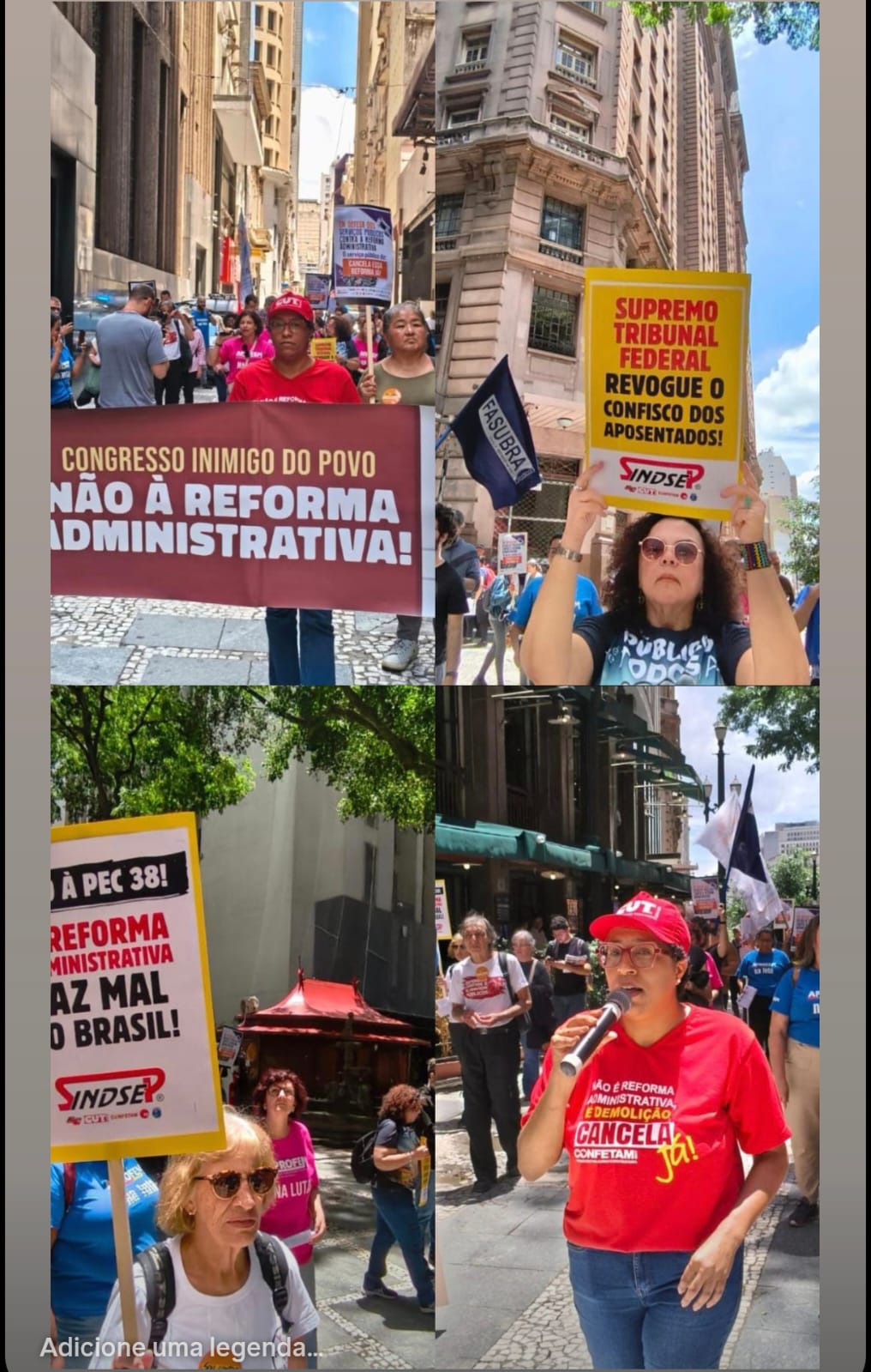 Caminhada em defesa do Serviço Público