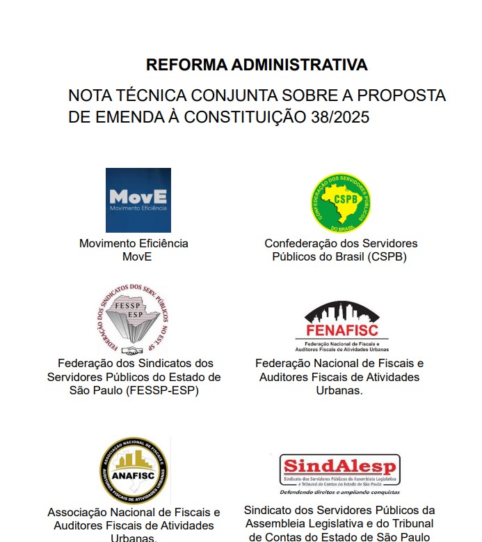 NOTA TÉCNICA CONJUNTA SOBREA PROPOSTA DE EMENDACONSTITUCIONAL 38/2025