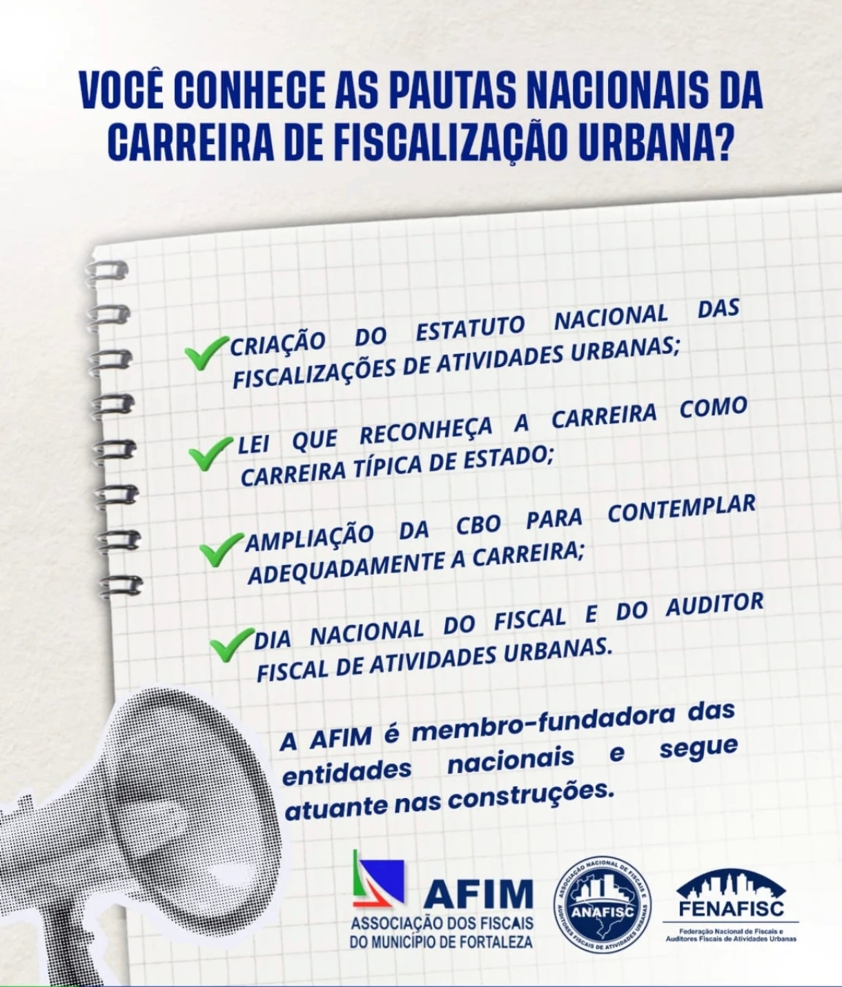 Você conhece as pautas nacionais da carreira de fiscalização urbana?